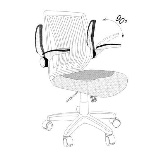 Ghế lưới văn phòng chân nhựa GX17B-N
