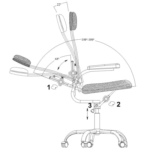 Ghế lưới văn phòng chân mạ GX207-M