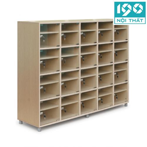 Tủ giầy gỗ cánh kính TJ20K không khóa